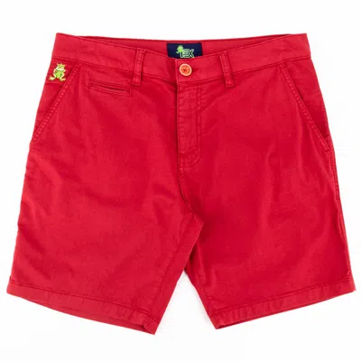 Eight X Men's Red Frog Chino Shorts