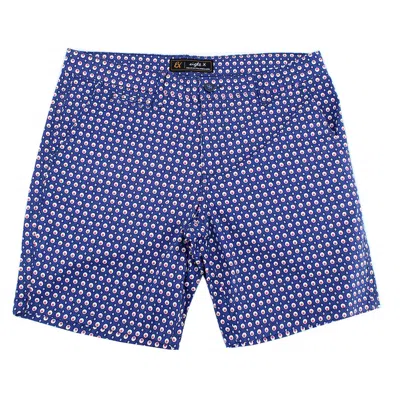 Eight X Men's Retro Dots Print Shorts In Blue