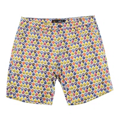 Eight X Men's Retro Print Colorful Shorts In Multi