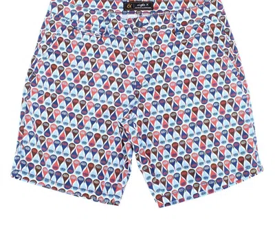 Eight X Men's Retro Print Shorts In Blue