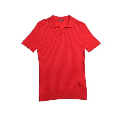 Eight X Men's Ribbed Knit Polo - Red