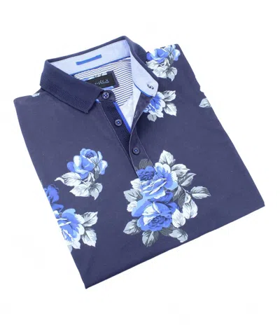 Eight X Men's Rose Polo In Navy In Blue
