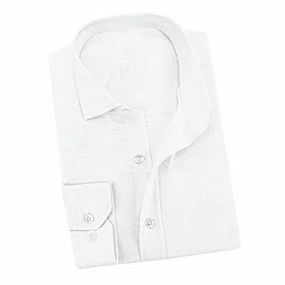 Eight X Men's Roses Limited Edition Jacquard Button Down Shirt In White