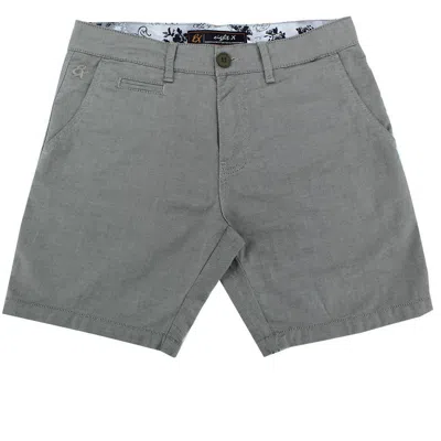 Eight X Men's Slim Fit Textured Shorts In Olive In Transparent