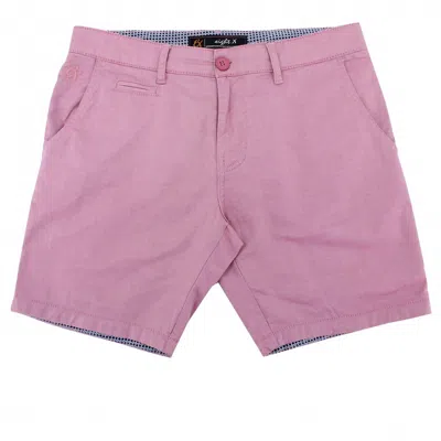 Eight X Men's Slim Fit Textured Shorts In Red Pink
