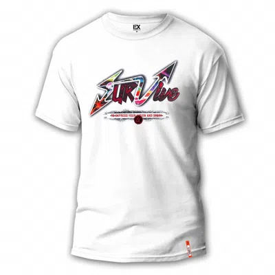 Eight X Men's Survive Street T-shirt In White In Transparent