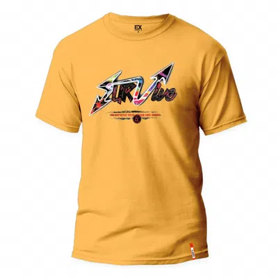 Eight X Men's Survive Street T-shirt In Yellow Gold