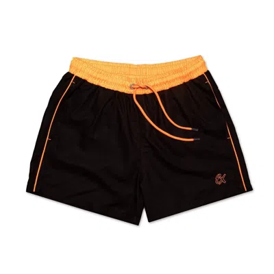 Eight X Men's Swim Trunks With Trim In Black/ Neon