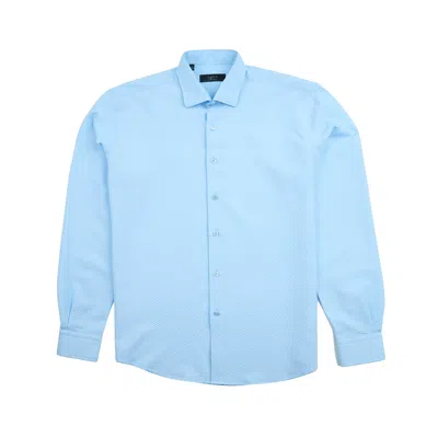 Eight X Men's Texture Button Down Shirt - Sky Blue