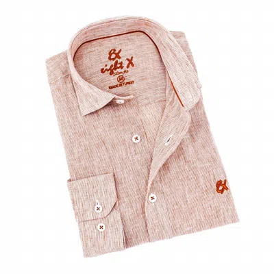 Eight X Men's The Boardwalk Linen Button Down Shirt In Burnt Orange In Neutral