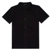 Eight X Men's The Docker Knit Button Up Short Sleeve Shirt - Black In Black