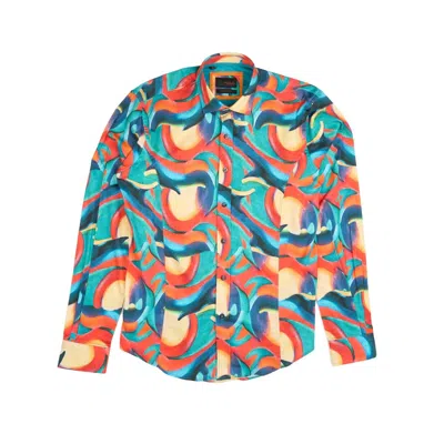 Eight X Men's The Orca Button Down Shirt In Multi