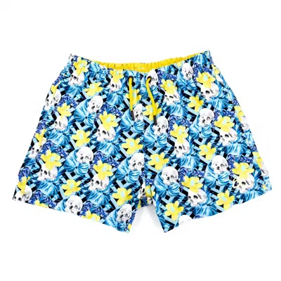 Eight X Men's Tropic Slumber Print Trunks In Blue In Multi
