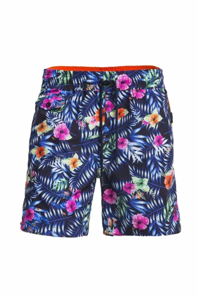 Eight X Men's Tropical Floral Print Swim Trunks In Multi