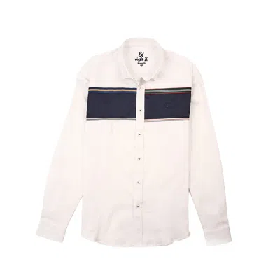 Eight X Men's White Axis Long Sleeve Button Down Shirt