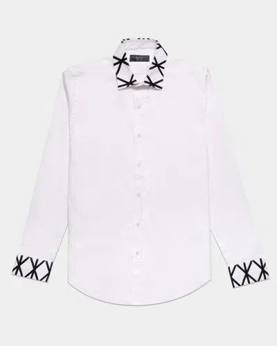 Eight X Men's White Bardem Artisan Edition Button Down Shirt