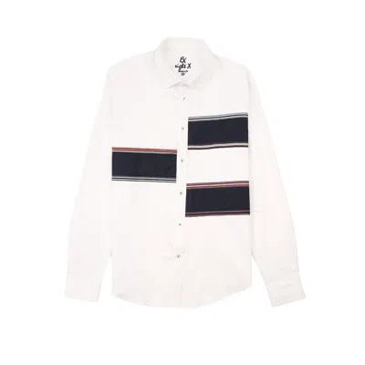 Eight X Men's White Division Long Sleeve Button Down Shirt