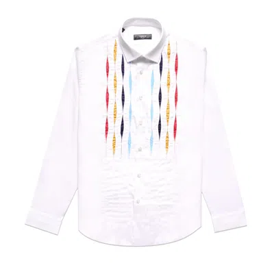 Eight X Men's White Le Chiffre Artisan Collection Button Down Dress Shirt
