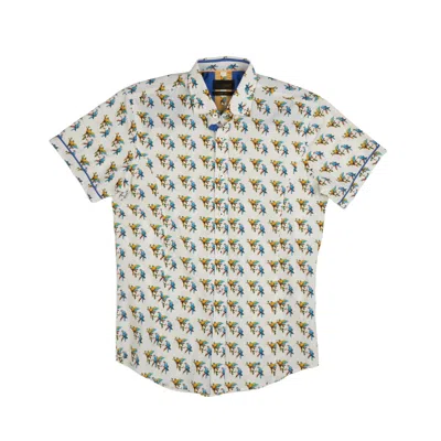 Eight X Men's White Parrot Bay Short Sleeve Shirt