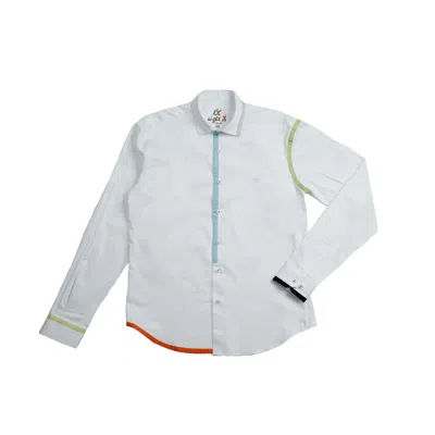 Eight X Men's White The Prism Long Sleeve Button Up Shirt