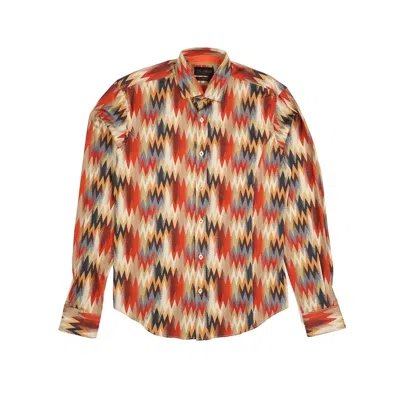 Eight X Men's Wig Wag Button Down Shirt In Multi