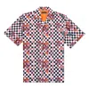 Eight X Men's Yellow / Orange / White Checkered Plants Short Sleeve Button Up Shirt In Yellow/orange/white