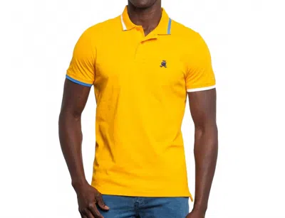 Eight X Monaco Frog Slim Fit Polo In Yellow