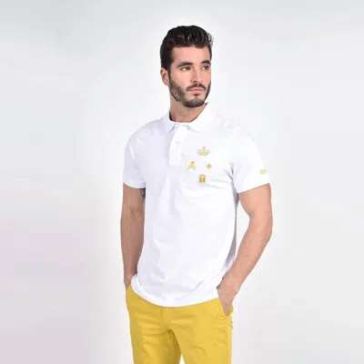 Eight X Multi Patch Polo In White