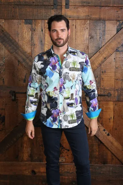 Eight X Natural Mystic Button Down Print Shirt In Multi