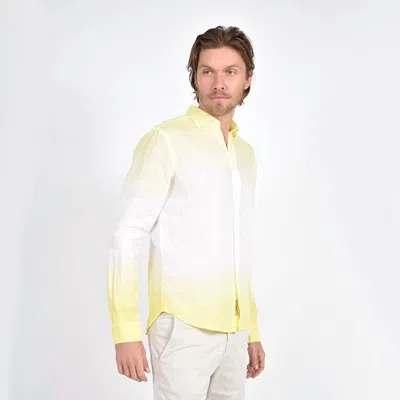 Eight X Ombré Linen Shirt In Yellow In Multi