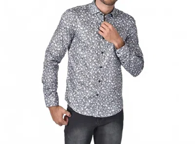 Eight X Paisley Button Down Shirt In Grey In Multi