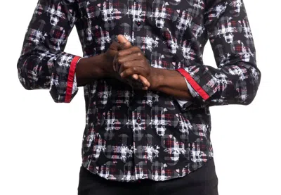 Eight X Pilot Plaid Pm Edition Button Down Shirt In Black In Multi