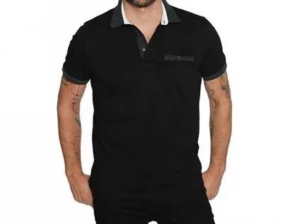 Eight X Pocket Polo With Dot Trim In Black