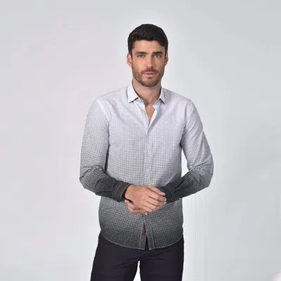 Eight X Polka Dot Button Down Shirt In Ombre' Black In Multi
