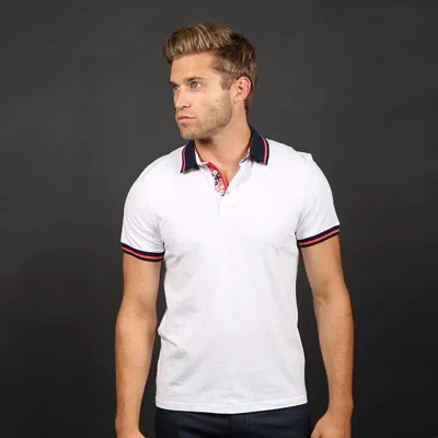 Eight X Polo Shirt With Trim In White