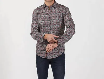 Eight X Portrait Print Button Down Shirt In Multi