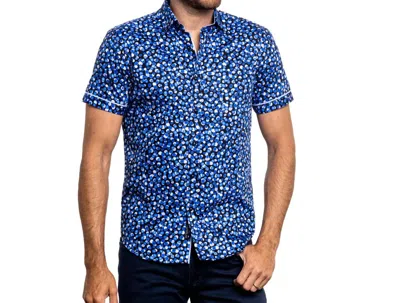 Eight X Powerhouse Short Sleeve Button Down Shirt In Blue