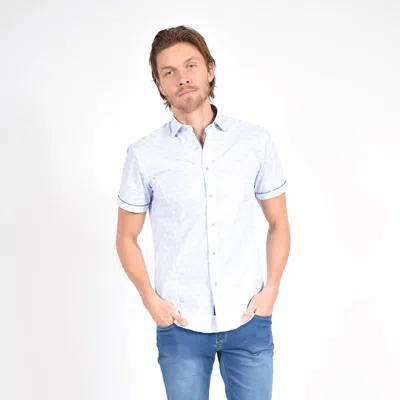 Eight X Prism Grid Short Sleeve Shirt In Blue