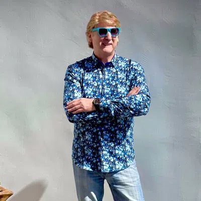 Eight X Rhapsody Pm Edition Button Down Shirt In Blue In Brown