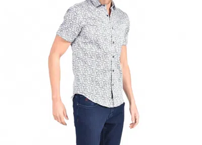 Eight X Scattered Paisley Short Sleeve Shirt In Blue In Gray