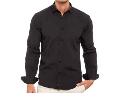 Eight X Seersucker Button Down Shirt In Black In Brown