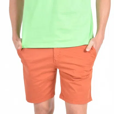 Eight X Slim Fit Chino Shorts In Terracotta In Multi