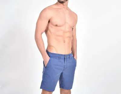 Eight X Slim Fit Jacquard Shorts In Navy In Blue