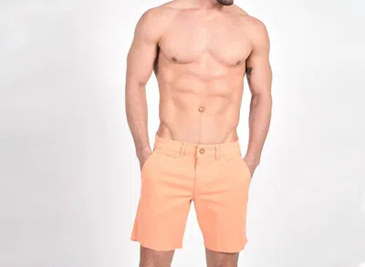 Eight X Slim Fit Jacquard Shorts In Orange