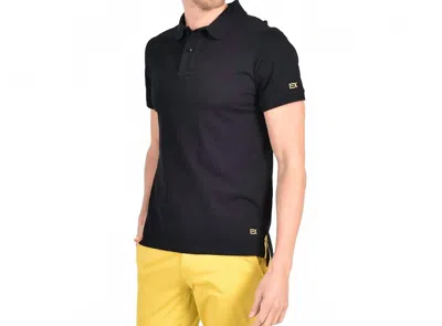 Eight X Slim Fit Polo With Ex Logo In Black