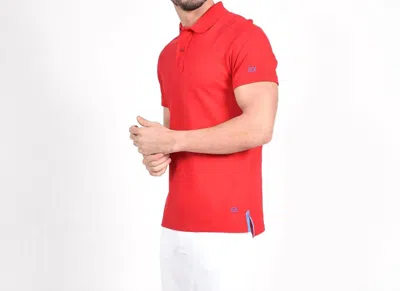 Eight X Slim Fit Polo With Ex Logo In Red