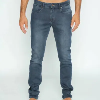 Eight X Slim Fit Stretch Faded Denim Jeans In Blue