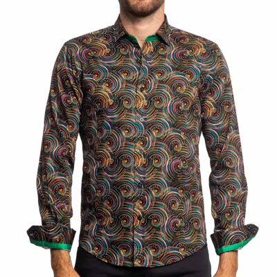 Eight X Soft Touch Pm Edition Button Down Shirt In Multi In Brown