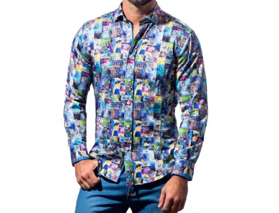 Eight X Stories From The Sea Button Down Shirt In Multi In Blue