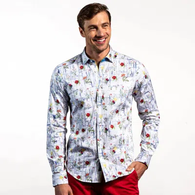 Eight X Summer Garden Button Down Shirt In Multi In Blue